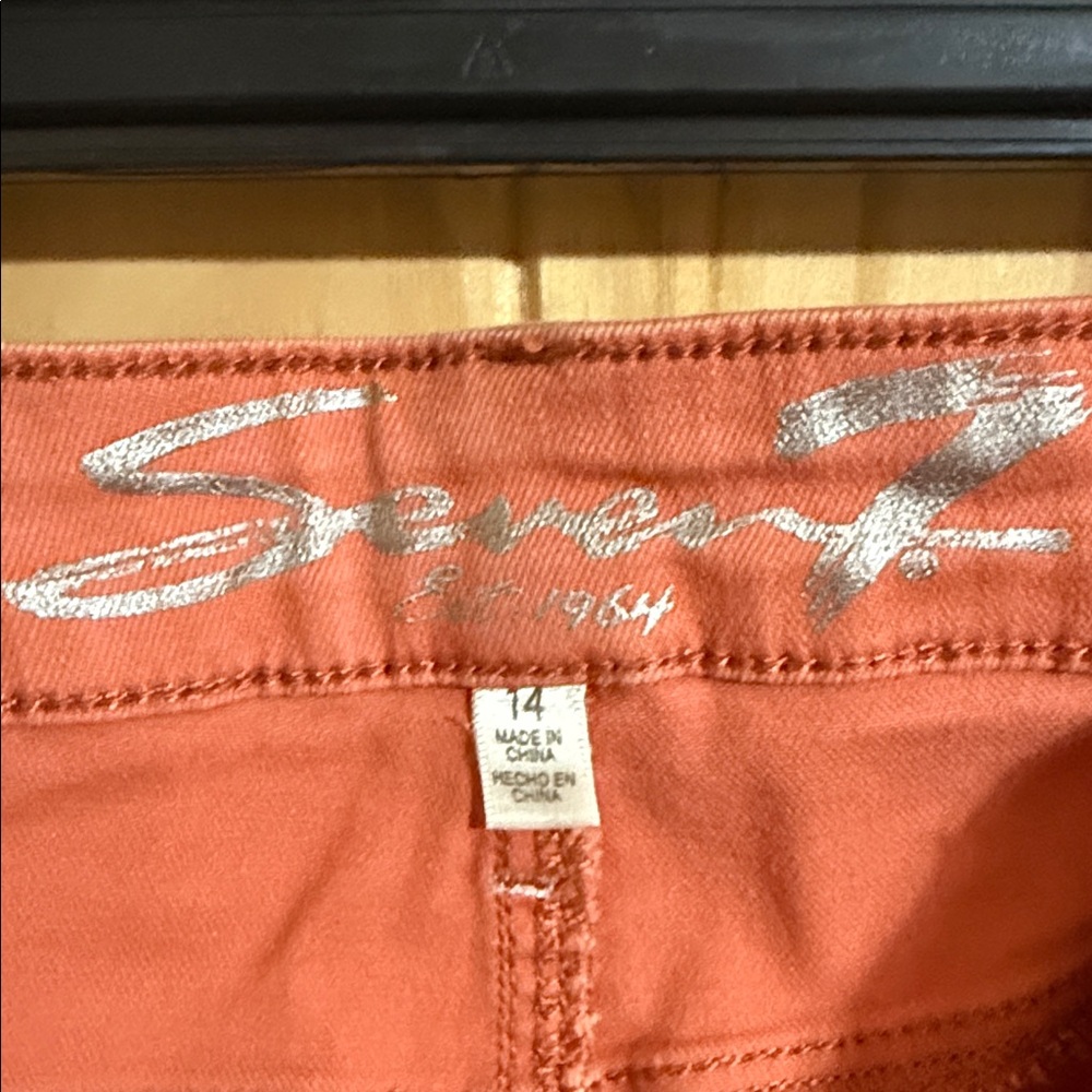 Seven7 Coral Stretch Denim Bermuda Shorts - Picture 2 of 4